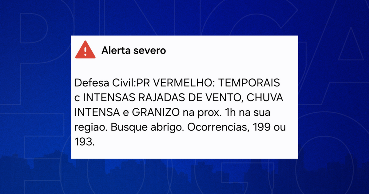 Maringá em alerta máximo: Defesa Civil previne população sobre temporal desta sexta