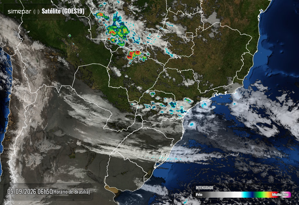 Paraná enfrenta fim de semana com chuvas, tempestades e queda acentuada de temperatura