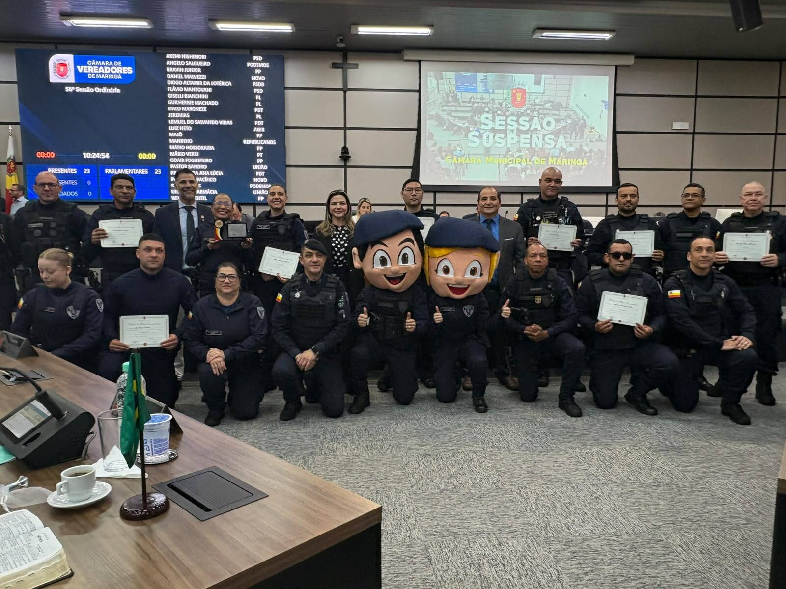 Patrulha Escolar da Guarda Municipal é reconhecida pela Câmara de Maringá