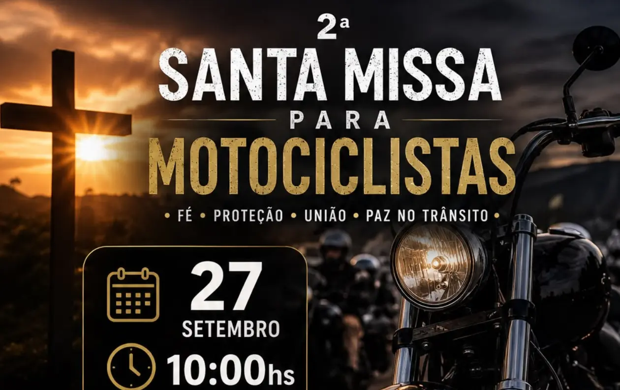 Santuário de Santa Rita recebe Santa Missa dos Motociclistas no dia 27