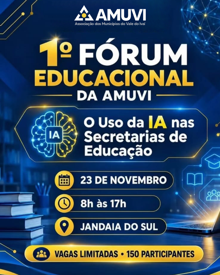 AMUVI promove 1º Fórum sobre IA nas Secretarias de Educação do Vale do Ivaí
