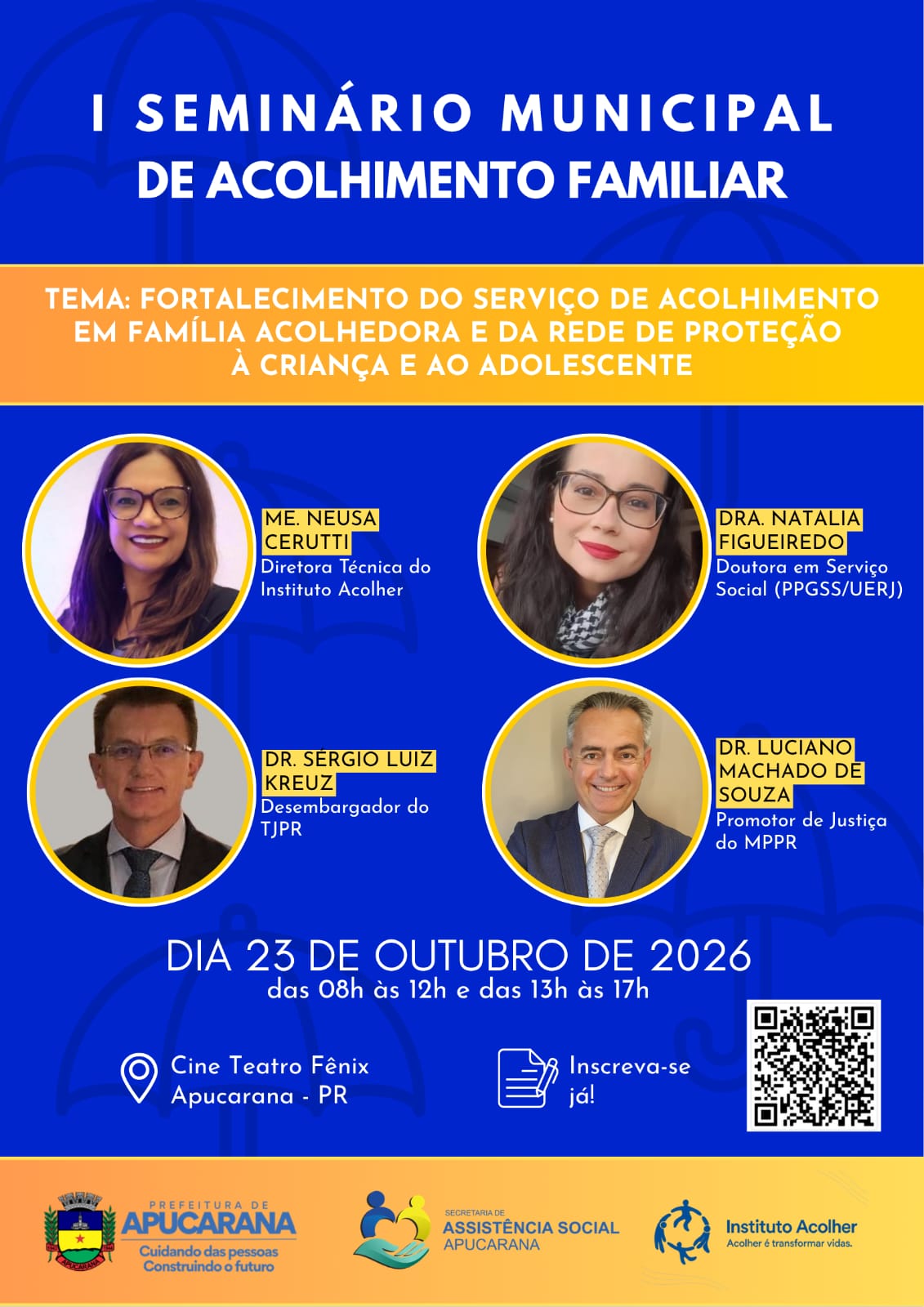 Apucarana promove seminário sobre acolhimento de crianças e adolescentes