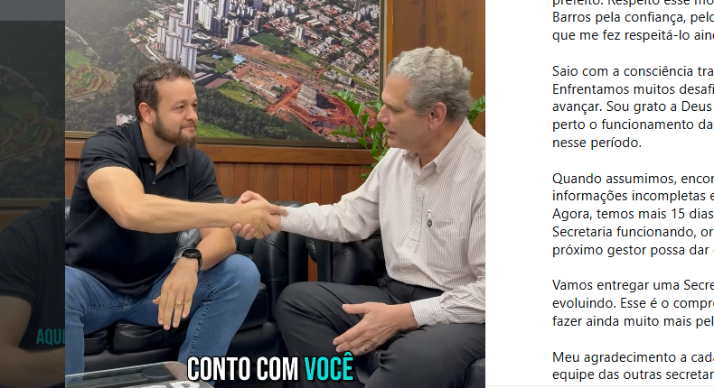 Biazon deixa cargo de esportes e reassume mandato na Câmara Municipal