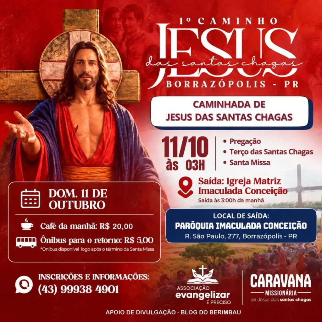 Borrazópolis recebe primeira edição do Caminhão de Jesus das Santas Chagas