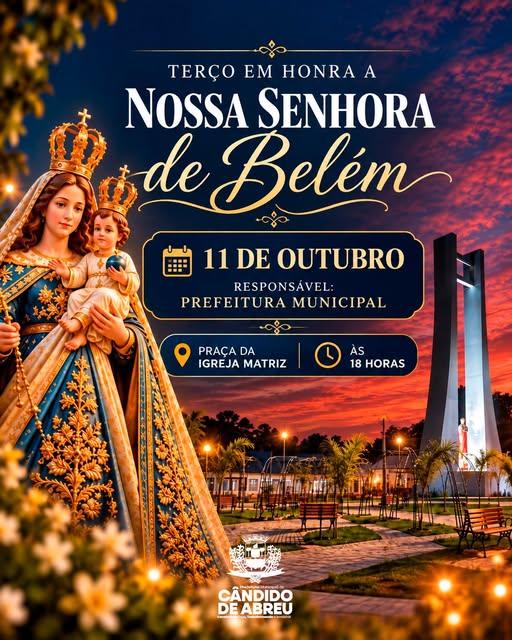 Cândido de Abreu promove celebração religiosa a Nossa Senhora de Belém