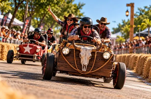Festival Pé Vermelho apresenta Corrida Maluca com veículos personalizados