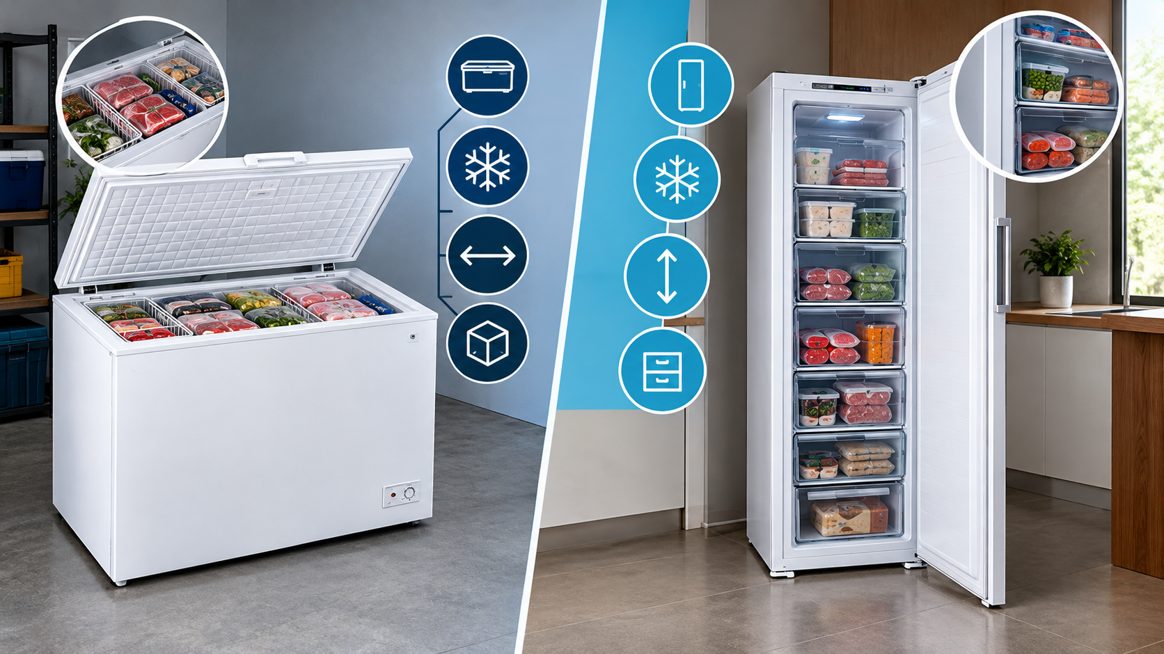 Freezer Horizontal ou Vertical: Qual Escolher para Casa e Pequeno Negócio