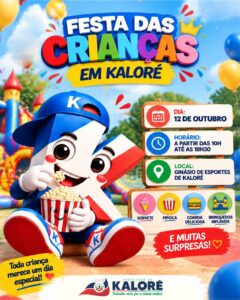 Kaloré agenda celebração infantil com diversões gratuitas para 12 de outubro