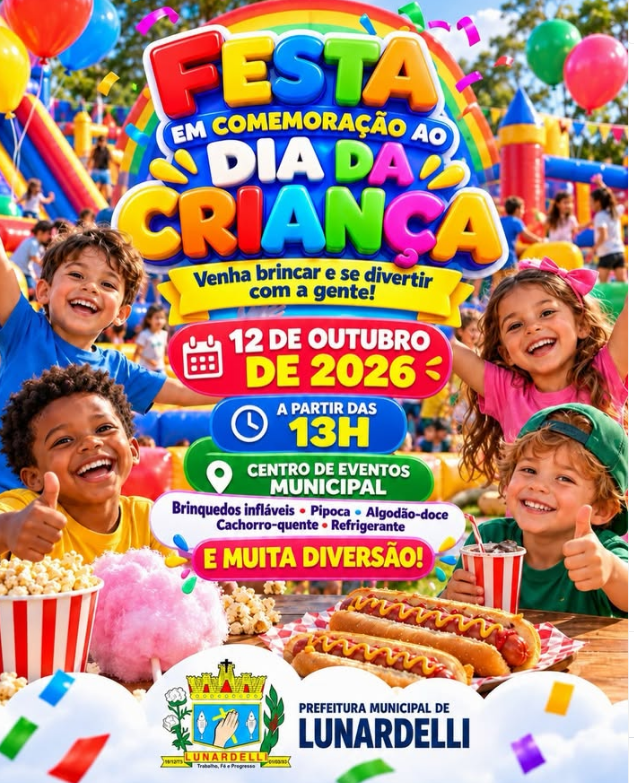 Lunardelli prepara celebração especial para crianças no dia 12 de outubro