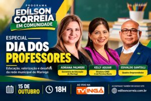 Maringá: programa televisivo homenageia professores com debates sobre educação