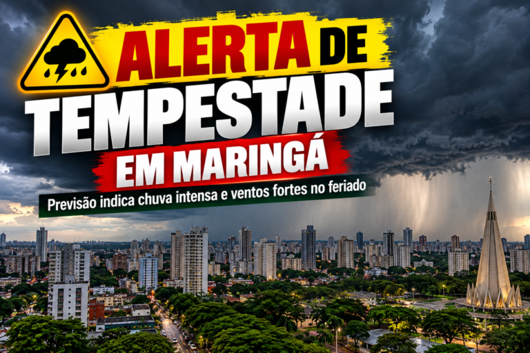Maringá se prepara para chuvas e tempestades no feriado de 12 de outubro
