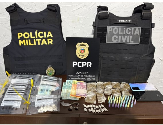 Operação conjunta da Polícia Civil resulta em prisão de quatro suspeitos de tráfico no Norte do PR