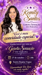 Rio Bom participa de concurso estadual com Kemilly Santos em Curitiba